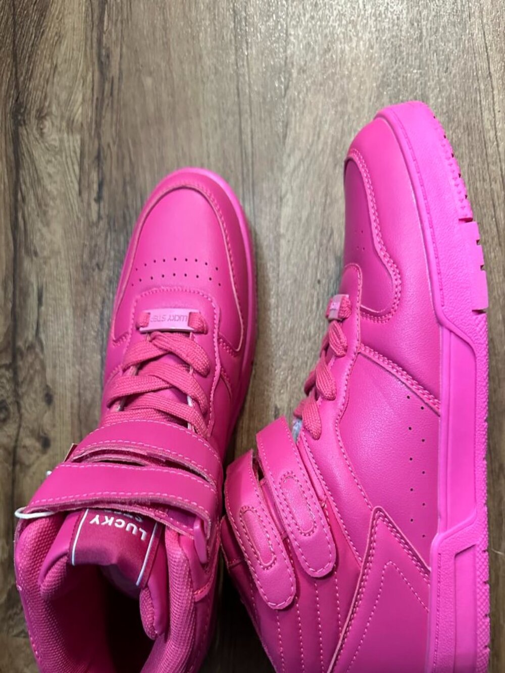 Lucky Brand Pink High Top Fashion Sneakers